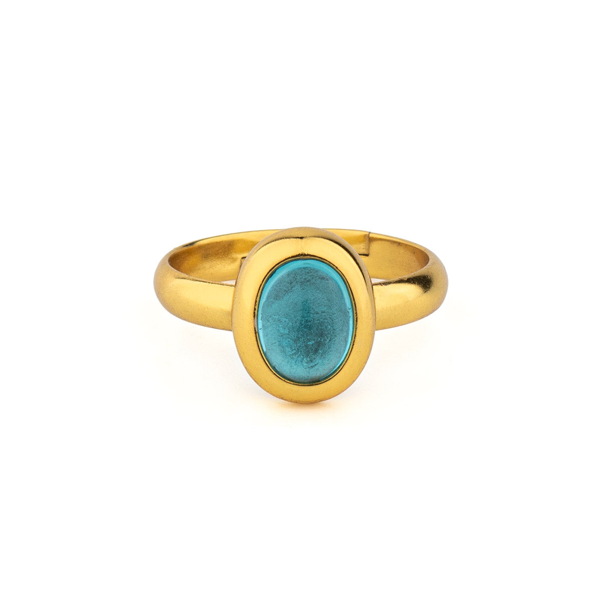 Sterling Silver Oval Crystal Ring