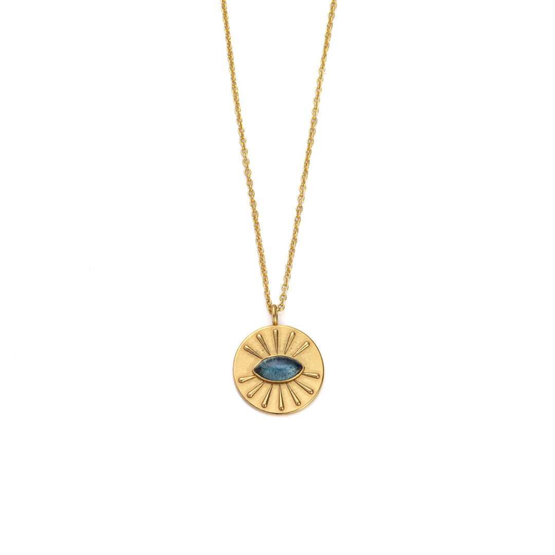 Sterling silver Round Necklace with an Eye