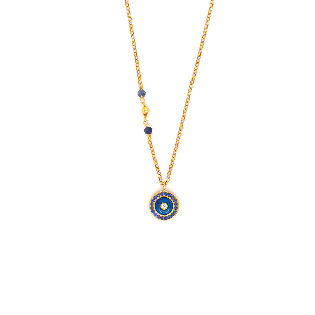 Sterling silver Round Necklace with an Eye