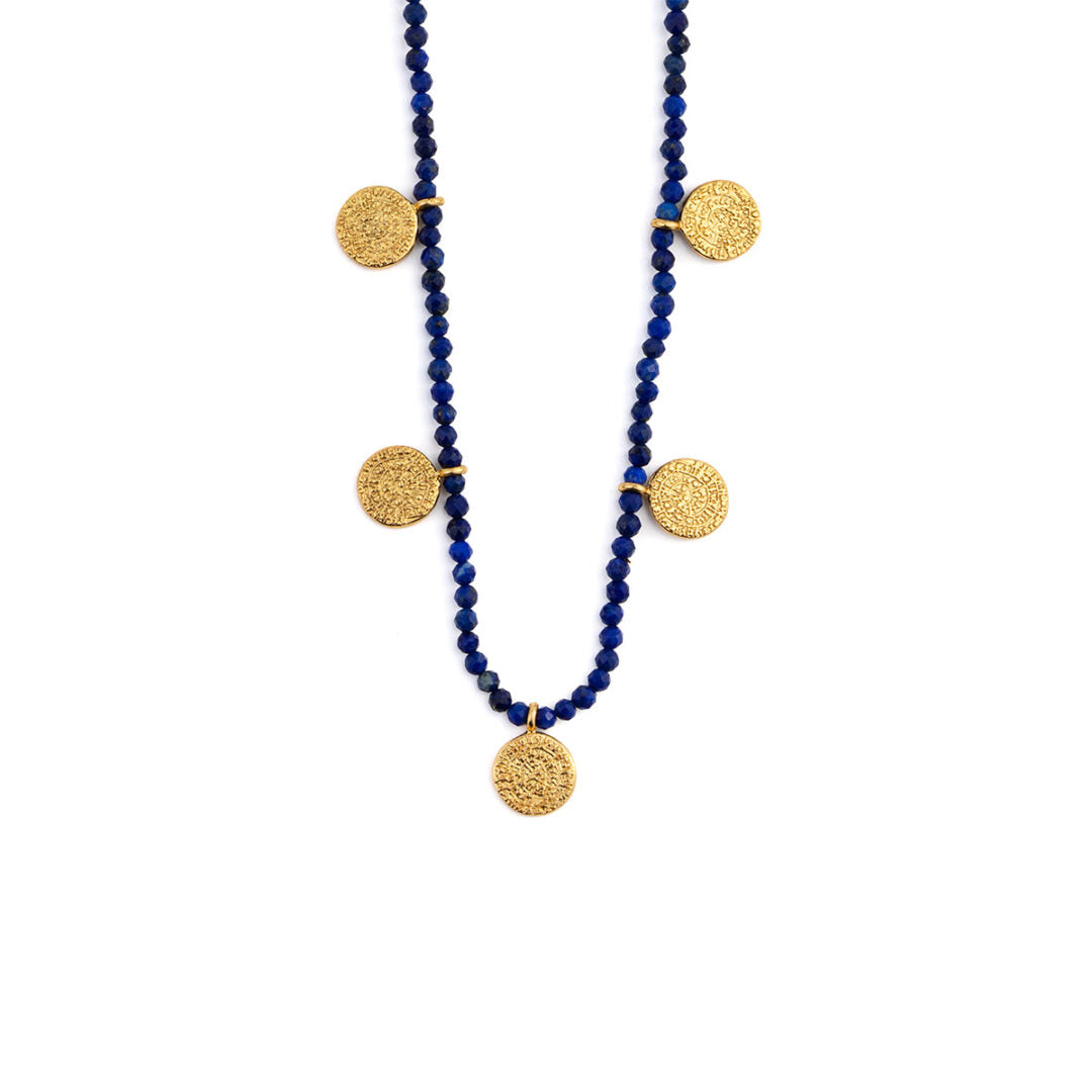 Stone String Necklace with Phaistos Disc