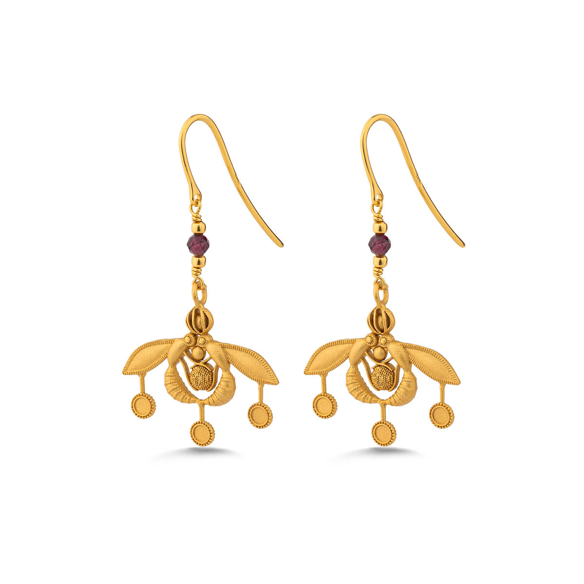 Sterling Silver Drop Earrings with the Cretan Bee