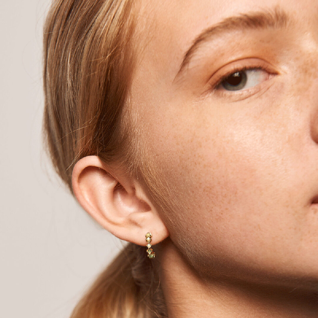 PD Paola Mint Bird Gold Earrings