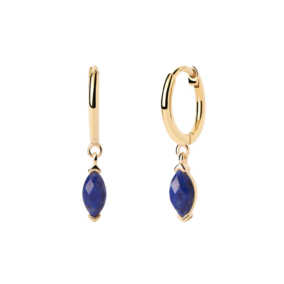 PDPAOLA Lapis Lazuli Nomad Hoops Earrings