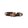 Meander Leather Bracelet – 925 Sterling Silver — Brown