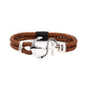 Brown Anchor Bracelet - 925 Sterling Silver — Brown