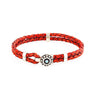 Lucky Eye Leather Bracelet – 925 Sterling Silver — Coral