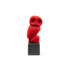 Wisdom Owl Sculpture – Symbol of Knowledge — Red