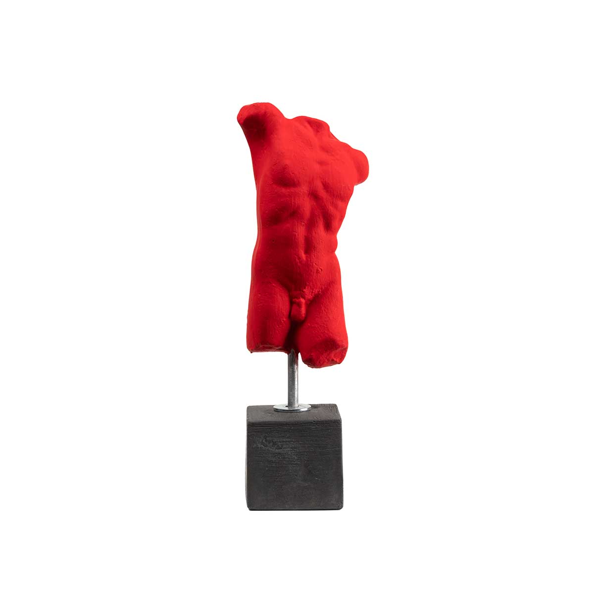 Male Body Statue – Classical Sculpture — Red