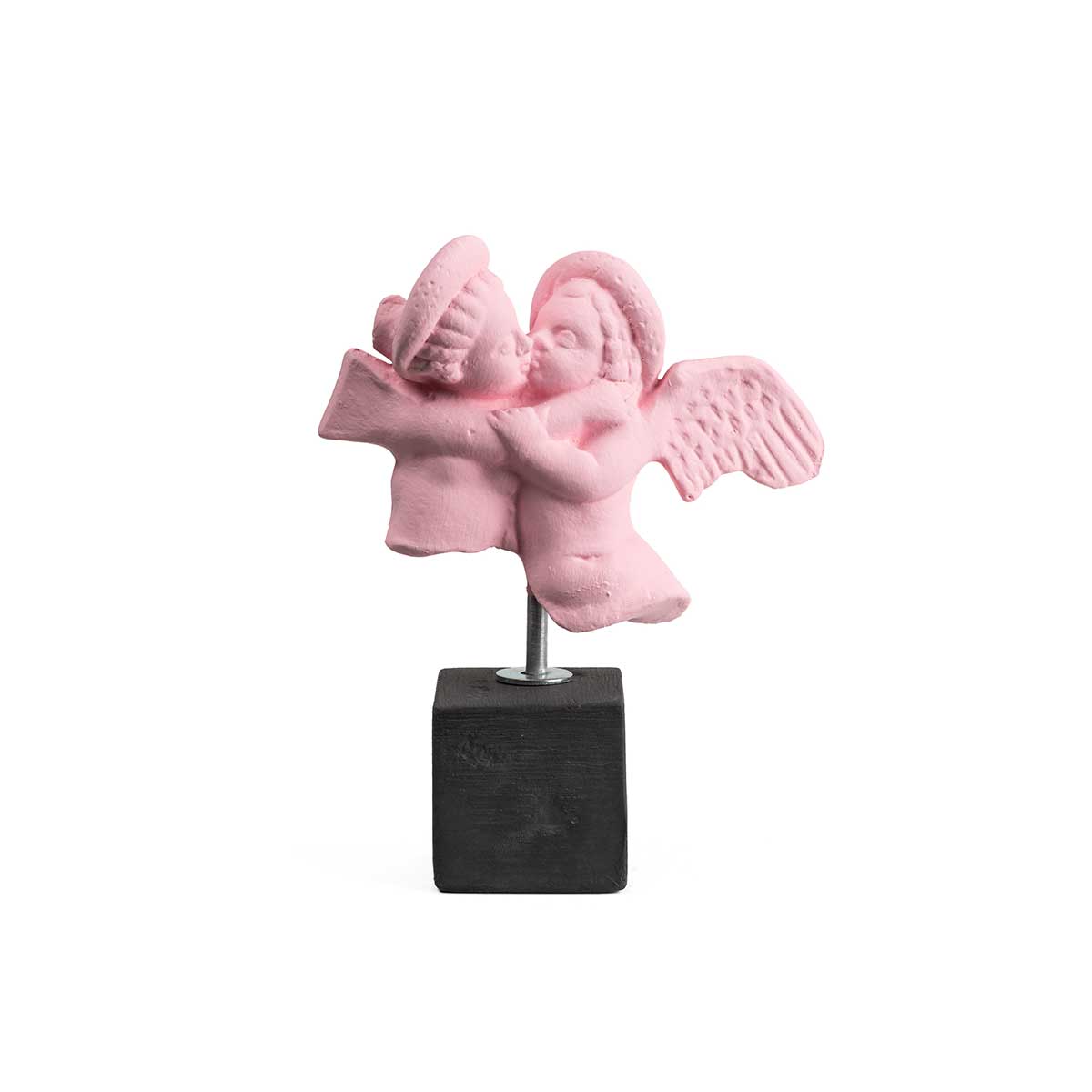 Statue of Eros and Psyche – Classical Greek Mythology Sculpture — Pink