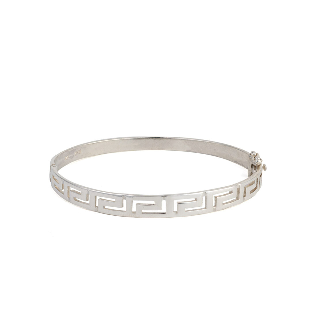 Meander Bangle Bracelet – 925 Sterling Silver