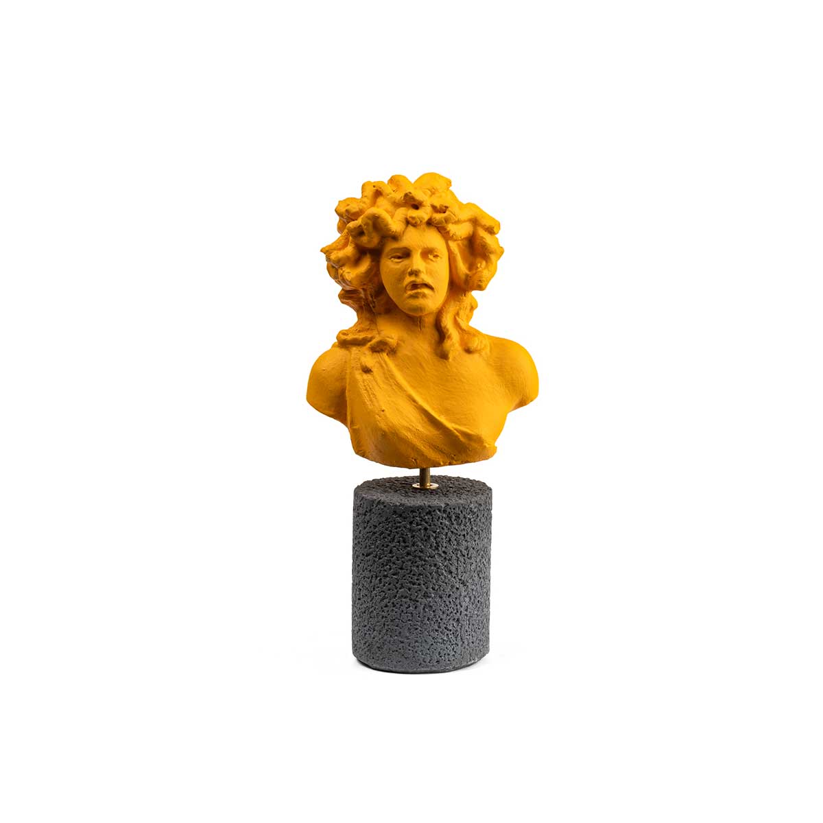 Medusa Statue – Greek Mythology Decorative Sculpture — Yellow