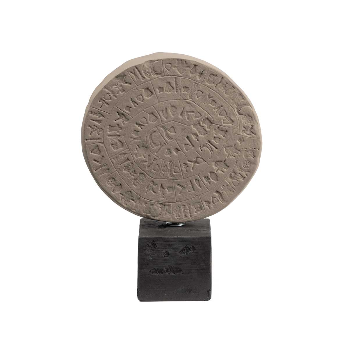 Phaistos Disc Sculpture Inspired by Minoan Civilization