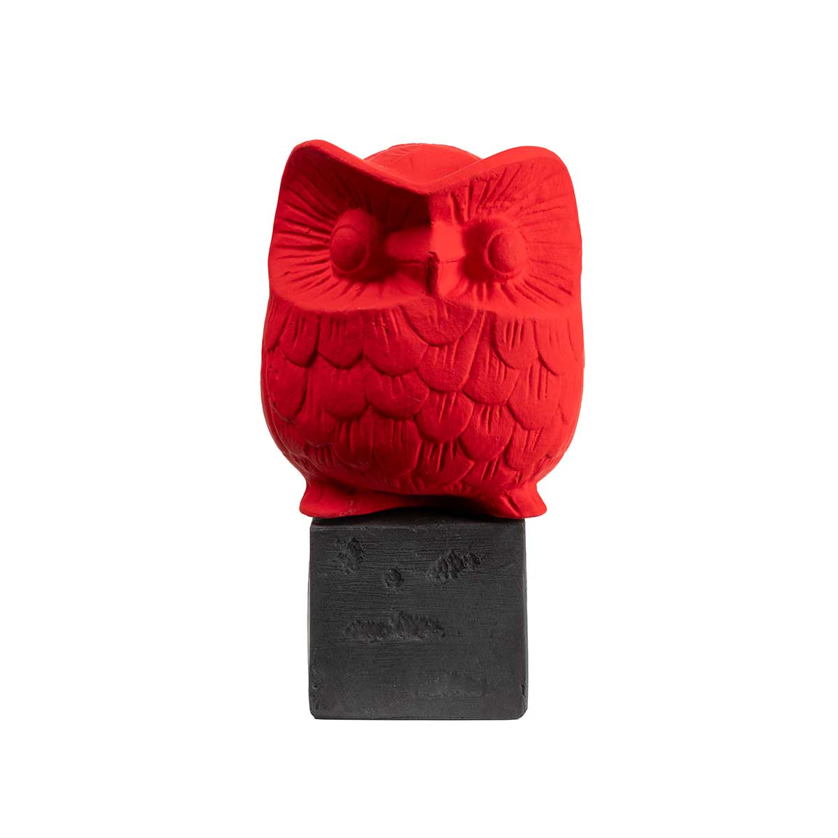 Owl Sculpture — Red