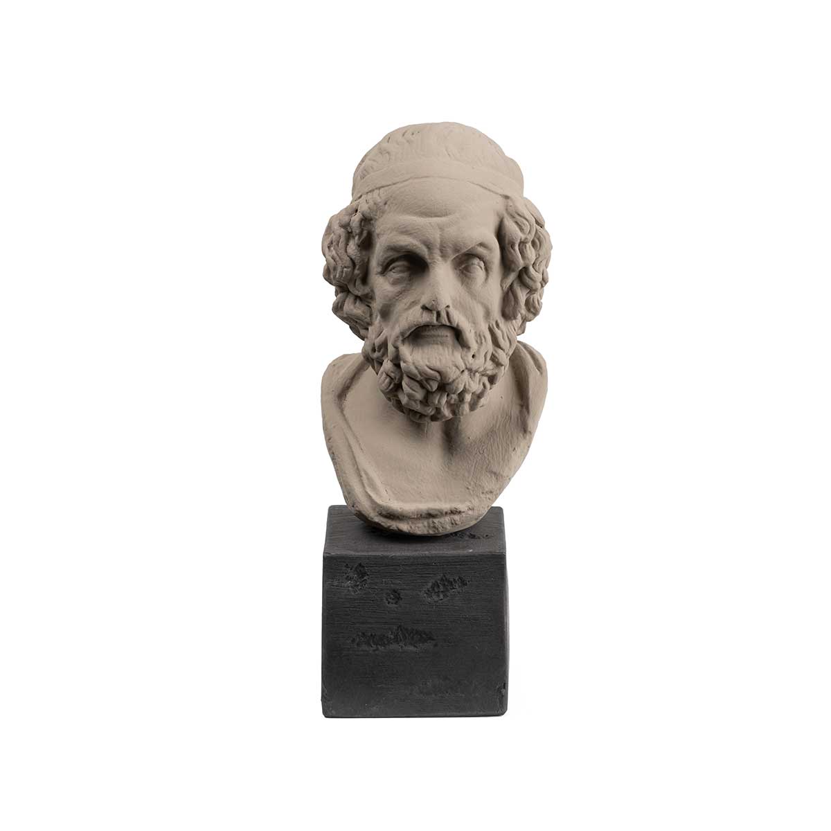 Omiros Bust Statue – Classical Greek Poet Sculpture — Grey