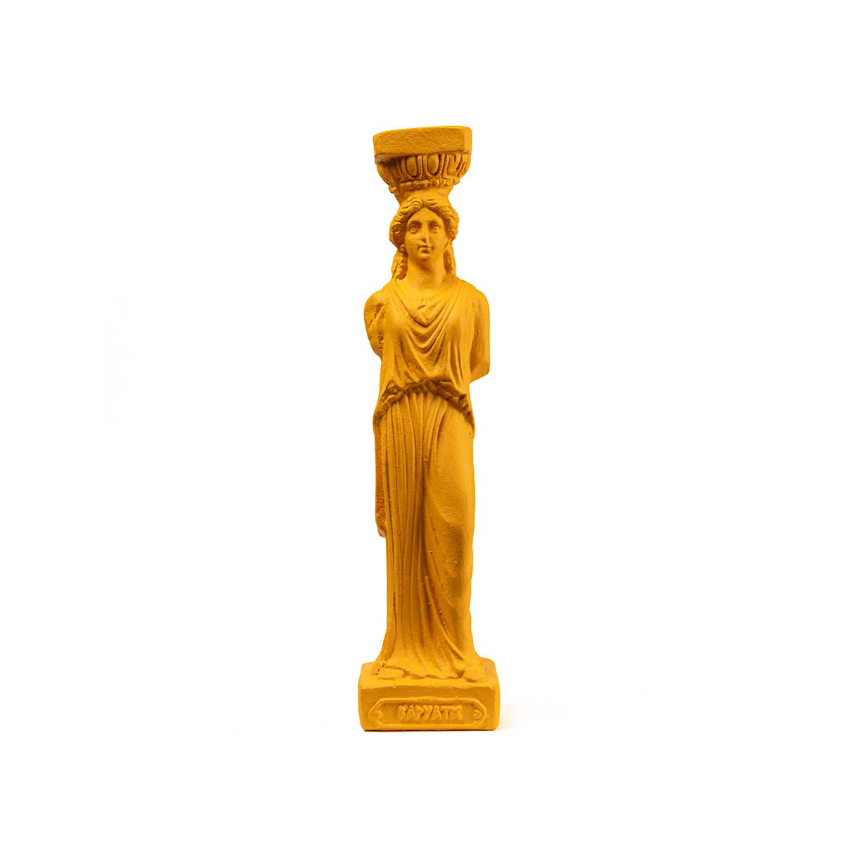 Caryatid Statue – Maiden Female Figure – Erechtheion Acropolis of Athens — Yellow