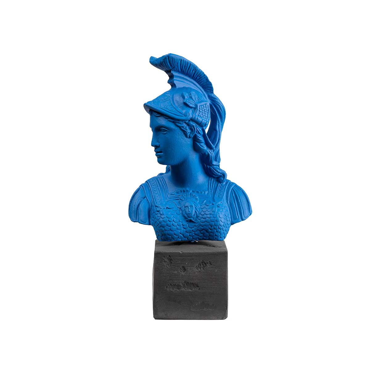 Athena Bust Statue – Greek Goddess of Wisdom Sculpture — Blue