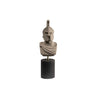 Leonidas Bust Statue – Legendary Spartan Warrior Sculpture — Grey