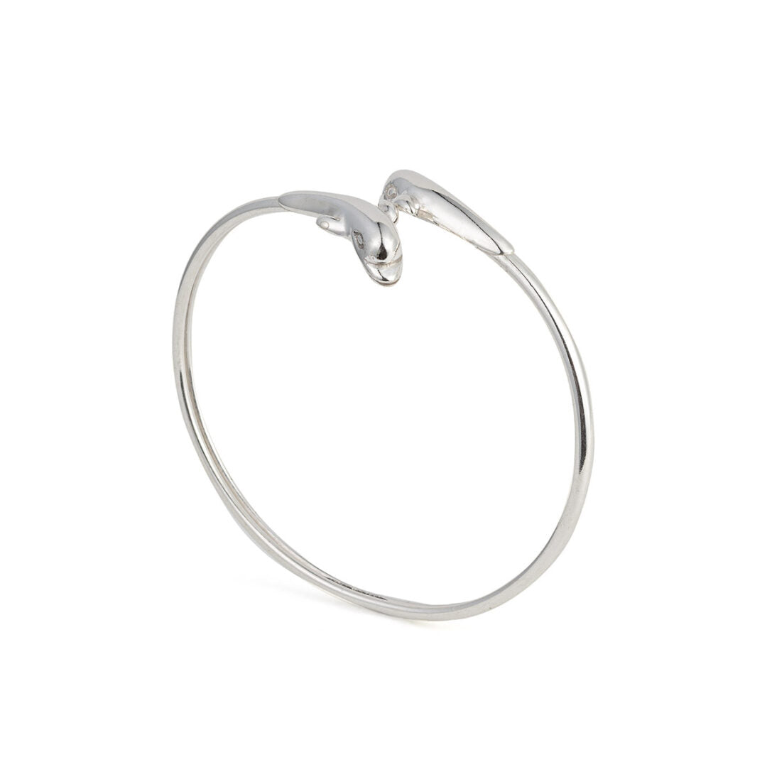 Dolphins Cuff Bracelet - 925 Sterling Silver