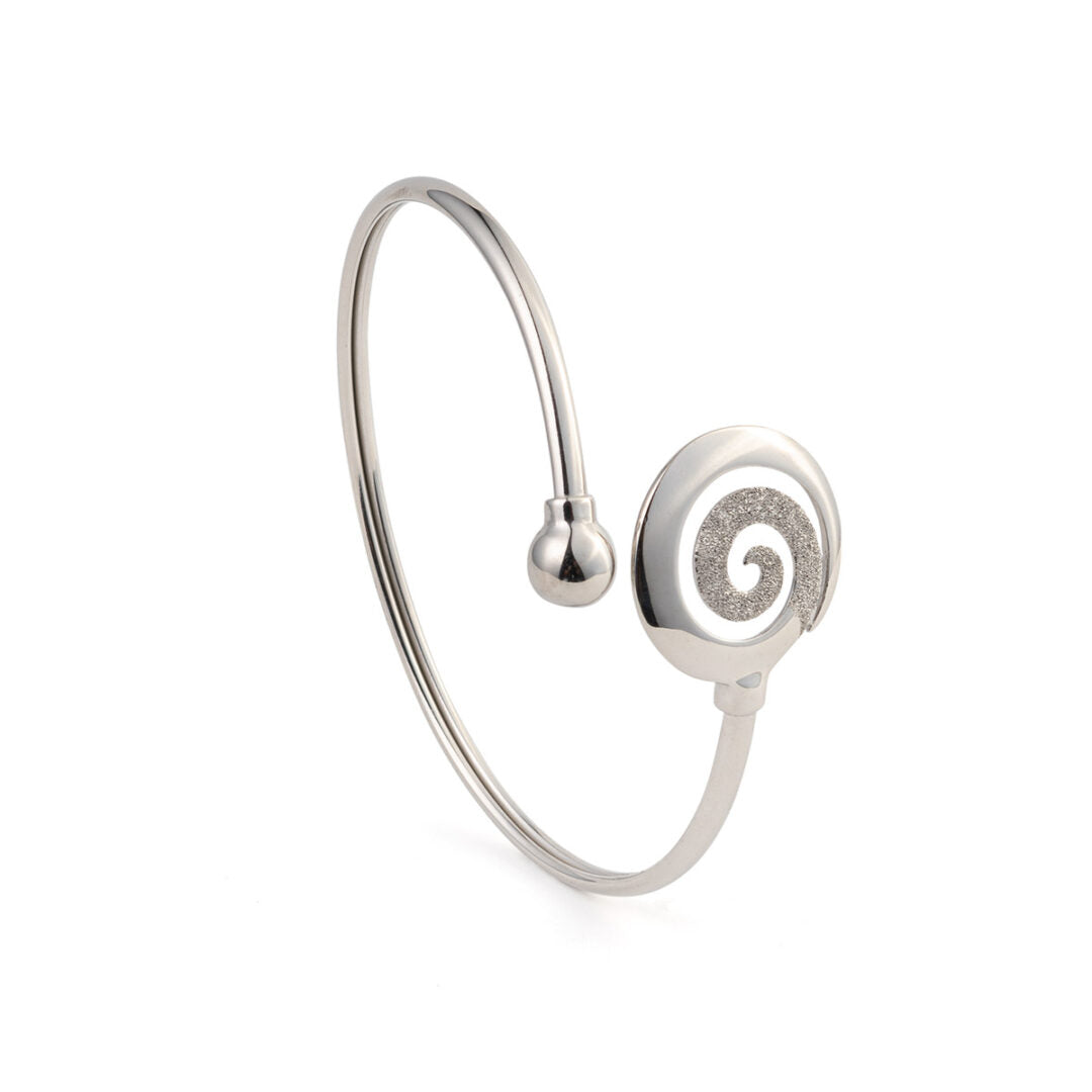 Spiral Hinge Bracelet - 925 Sterling Silver