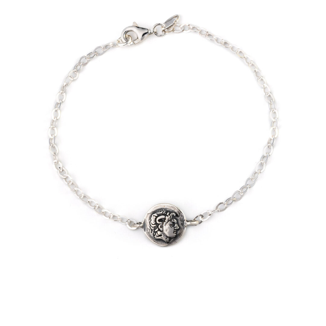 Alexander the Great Coin Chain Bracelet