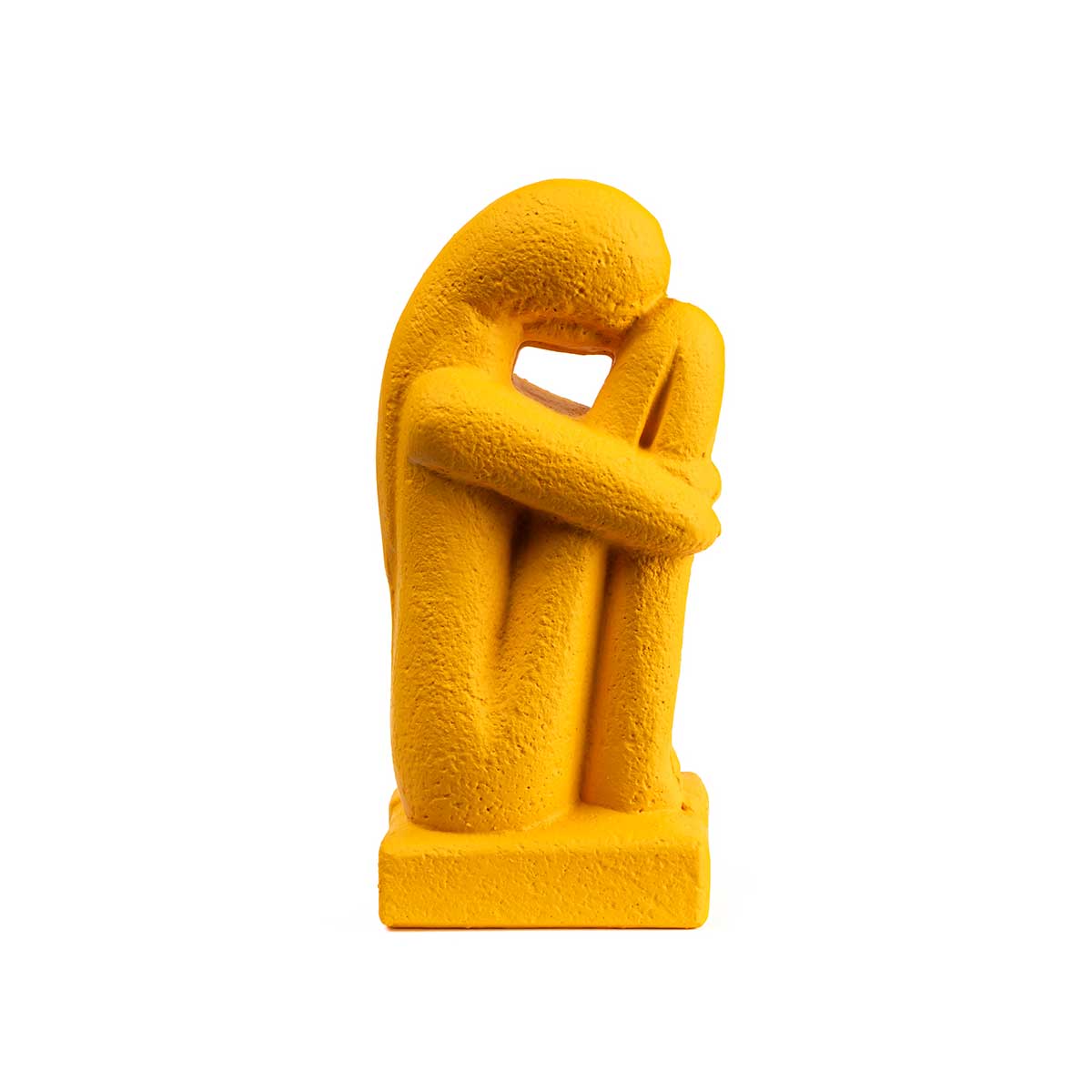 Woman in Contemplation Sculpture — Yellow