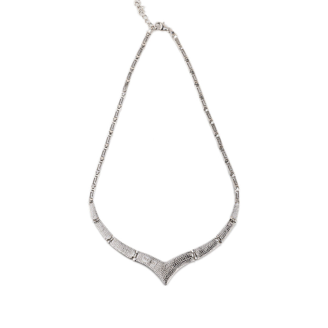 Meander - Blue opal silver necklace