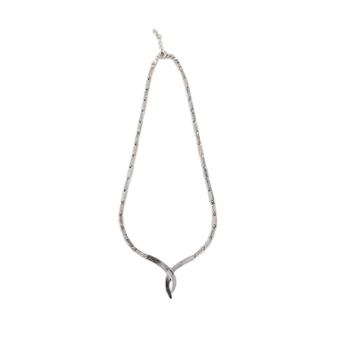 Meander - Greek key opal necklace