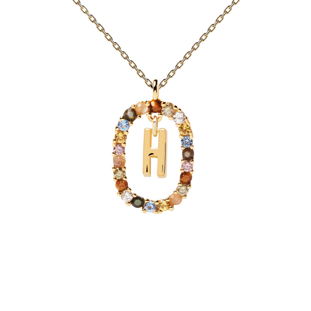PD Paola Letter H Necklace - 18k Gold plating