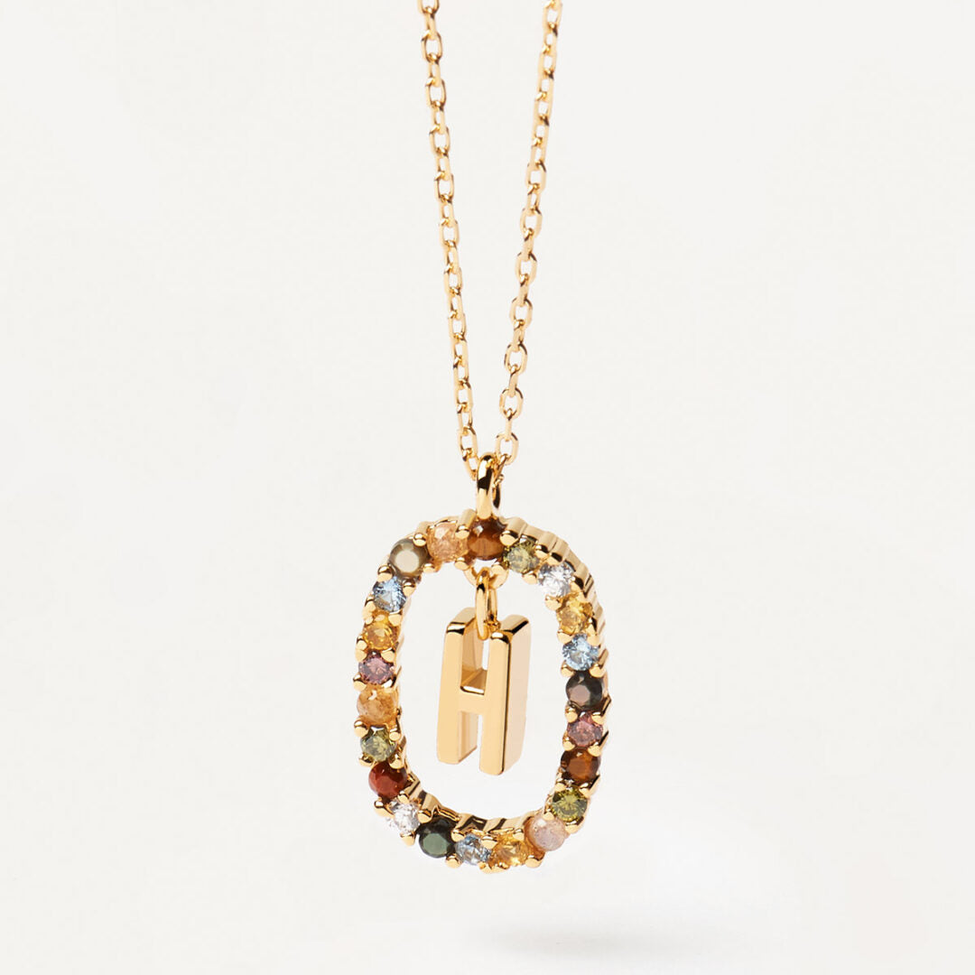 PD Paola Letter H Necklace - 18k Gold plating