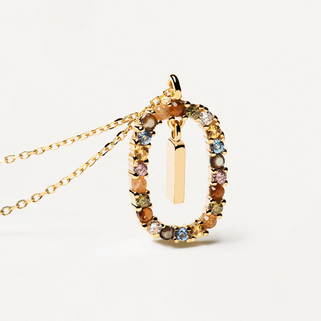 Κολιέ PD PAOLA με Μονόγραμμα I - Ασήμι 925 με επιχρύσωμα 18Κ