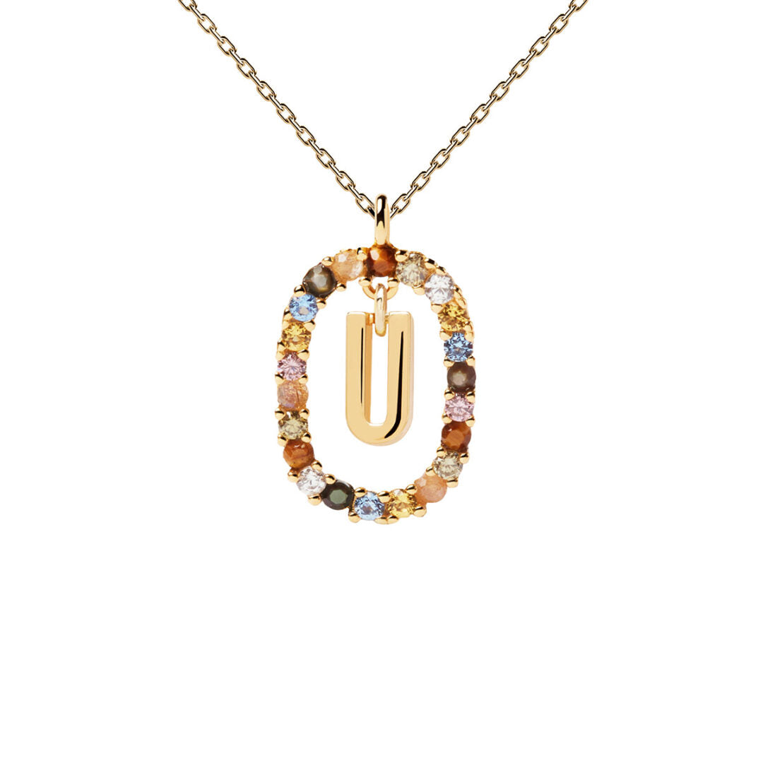 PD Paola Letter U Necklace - 18k Gold plating