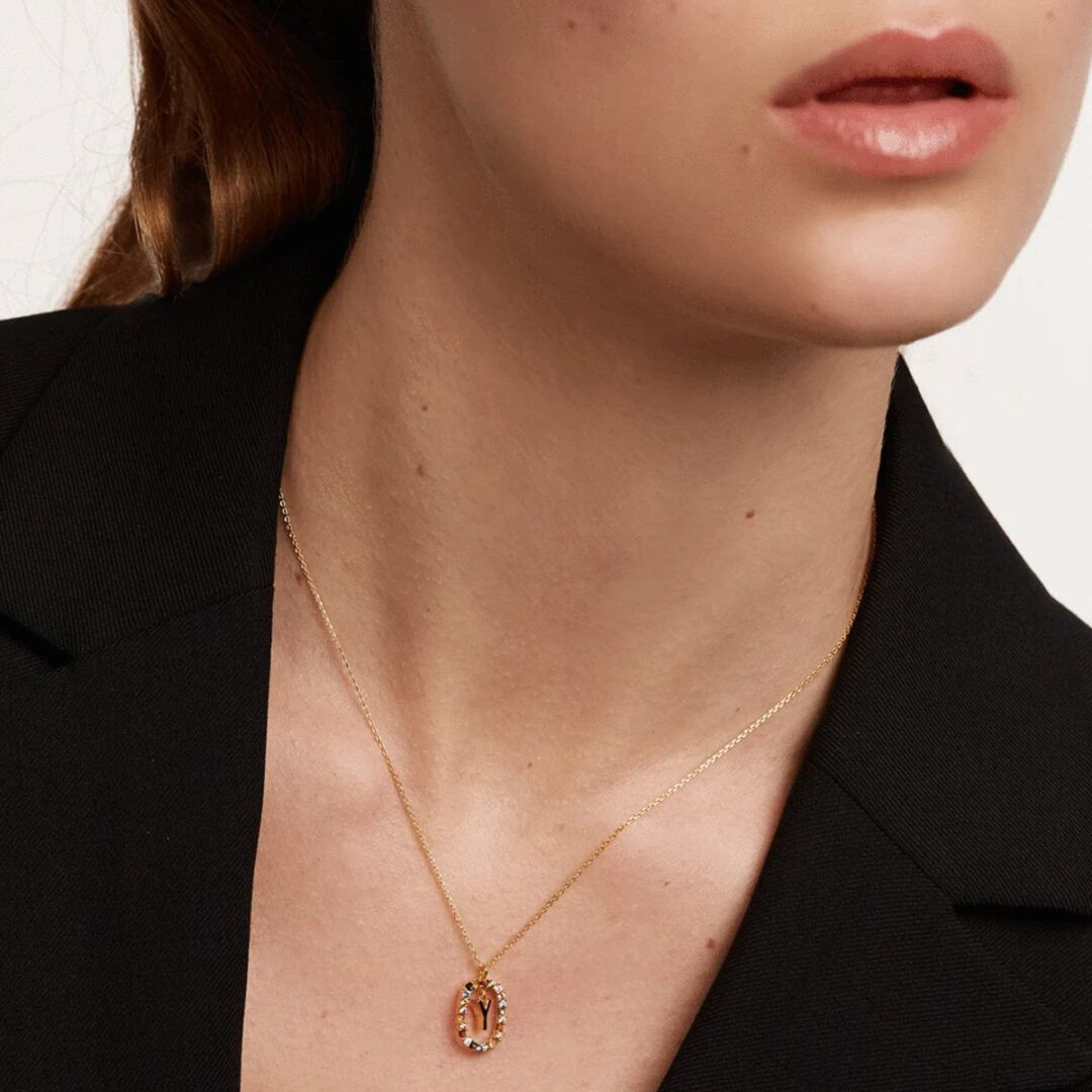 PD Paola Letter Y Necklace - 18k Gold plating
