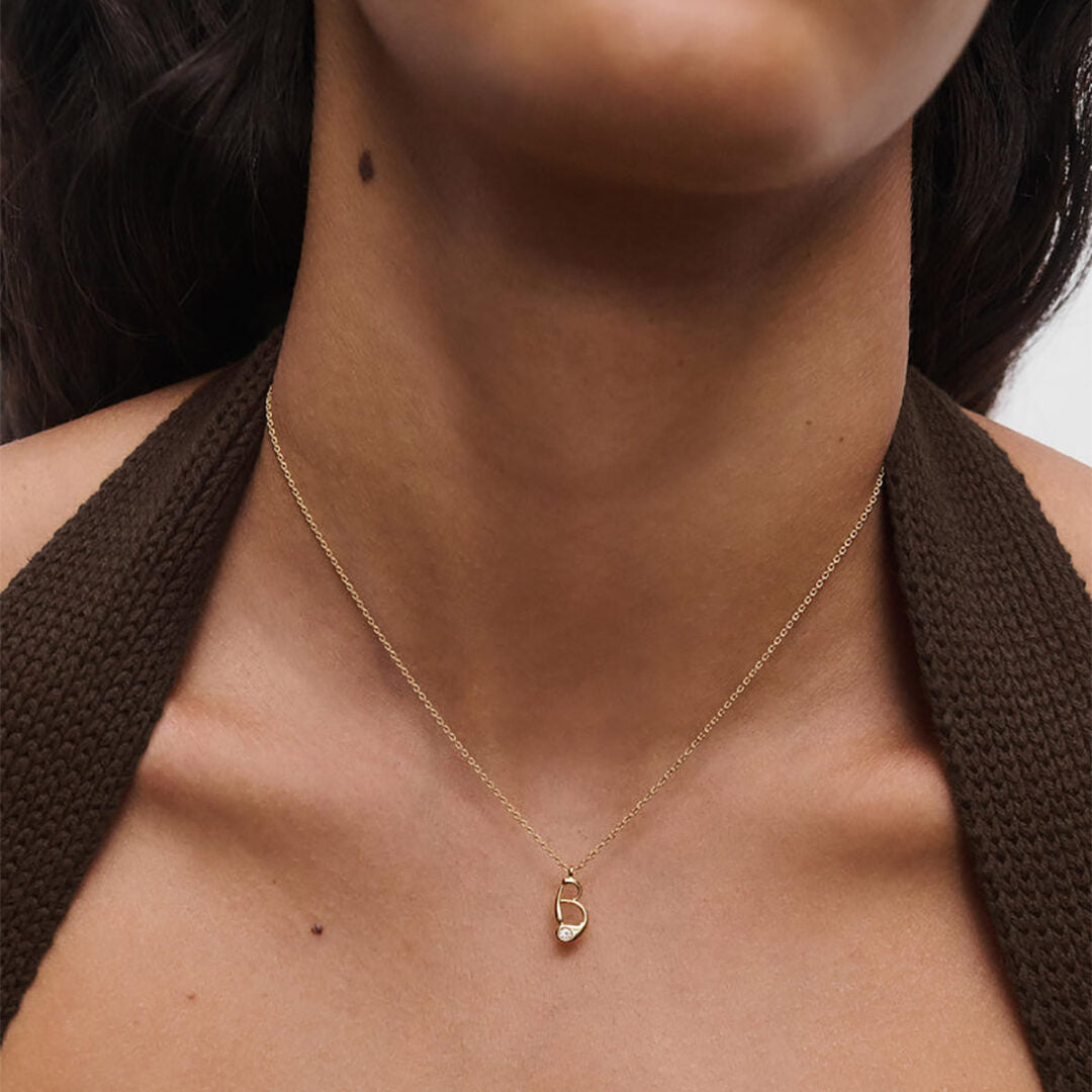 PDPAOLA B Initial Pendant Necklace
