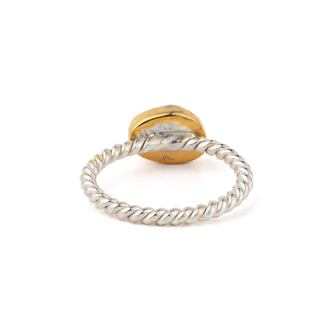 Δαχτυλίδι με London Topaz – Ασήμι 925 Επιχρυσωμένο