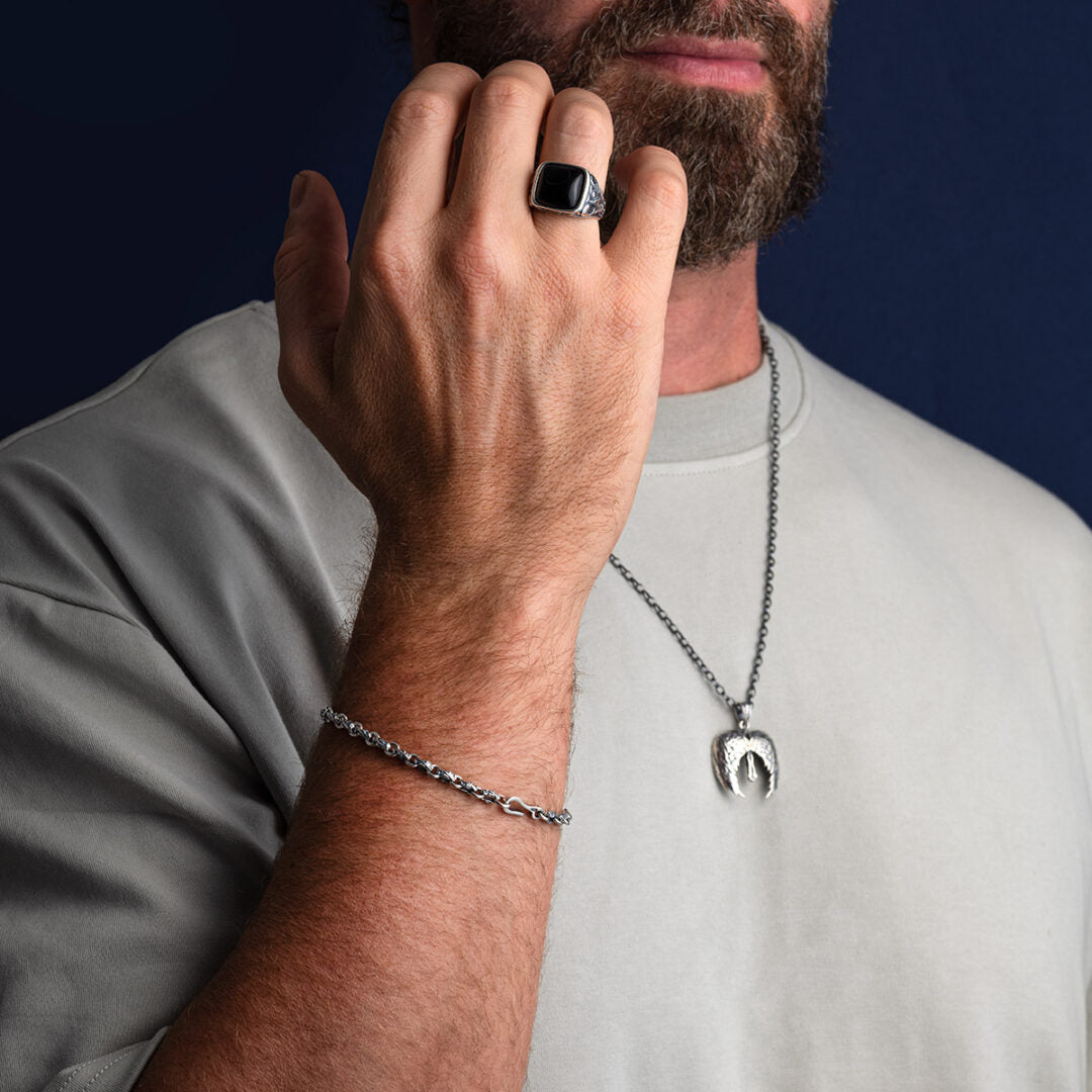 Men’s Silver Ring with Sodalite