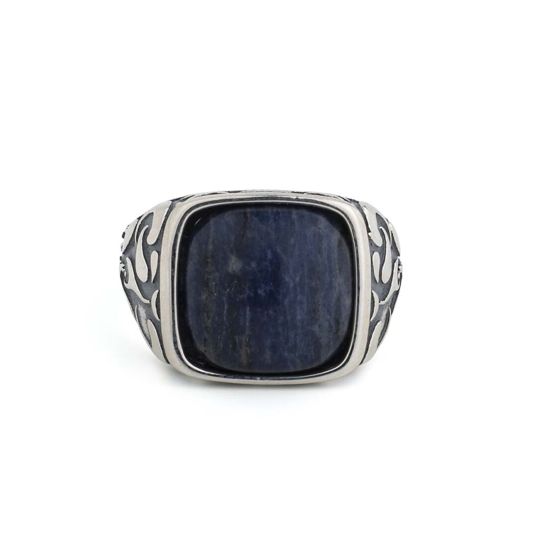 Men’s Silver Ring with Sodalite