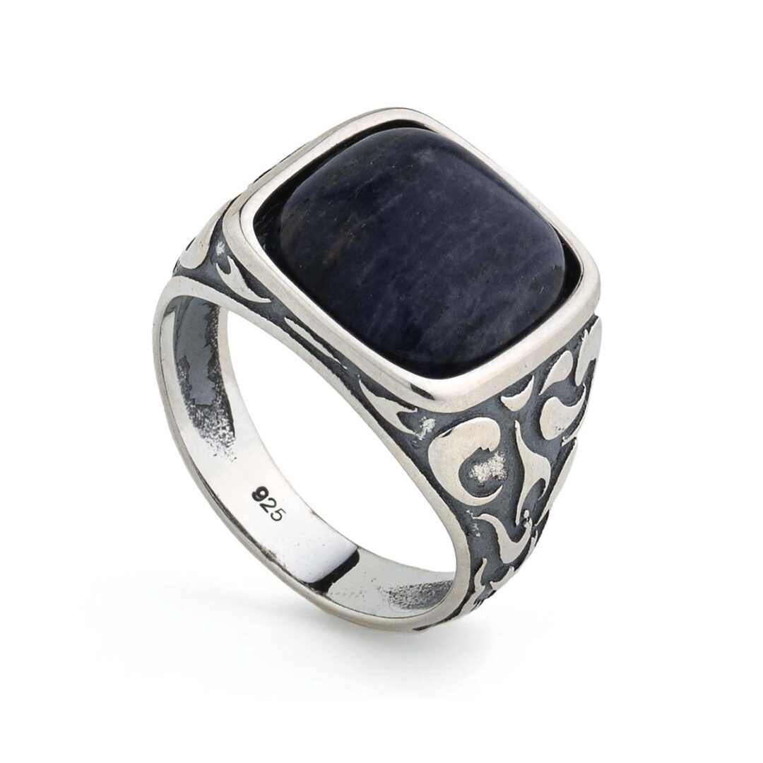 Men’s Silver Ring with Sodalite