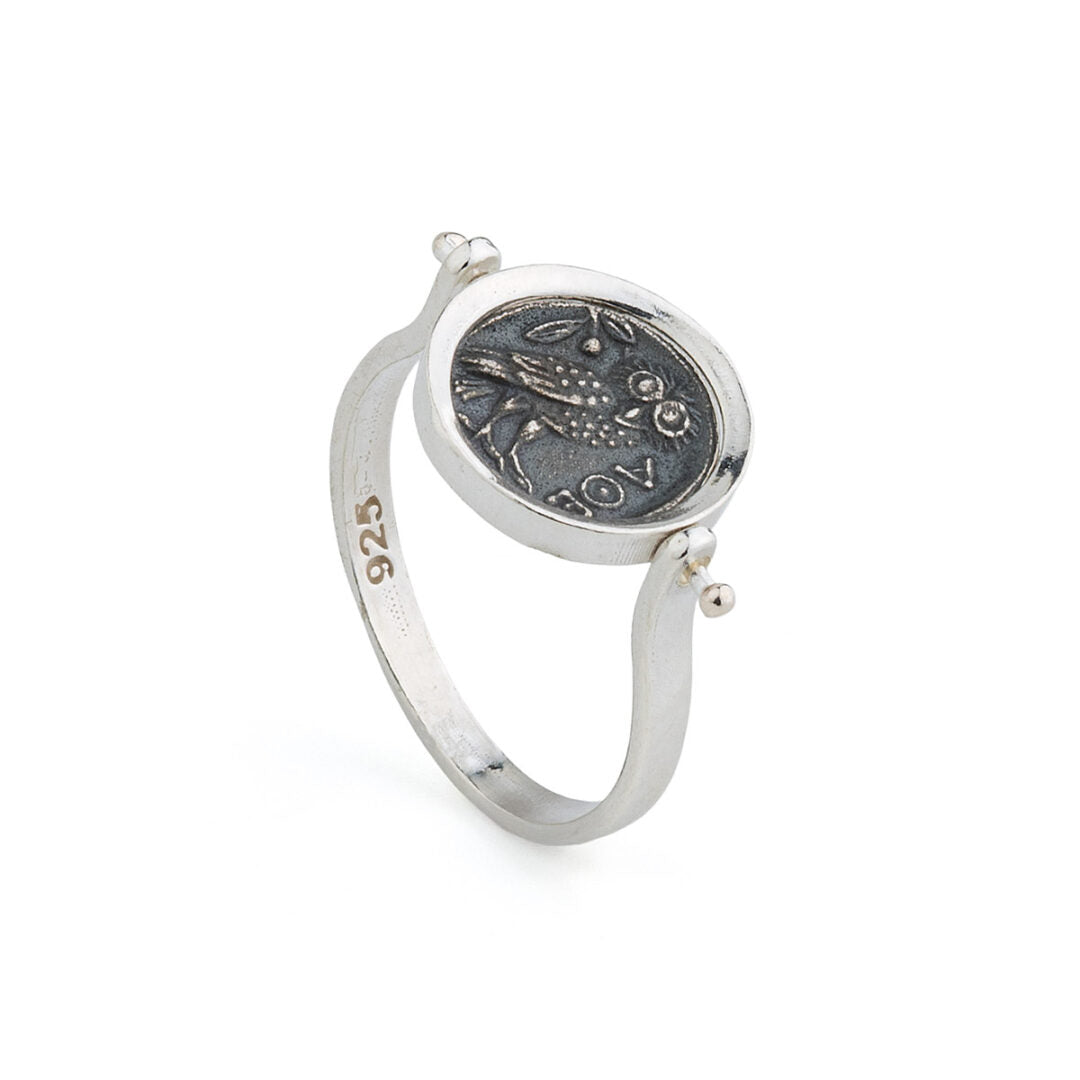 Owl Wisdom Ring in 925 Sterling Silver
