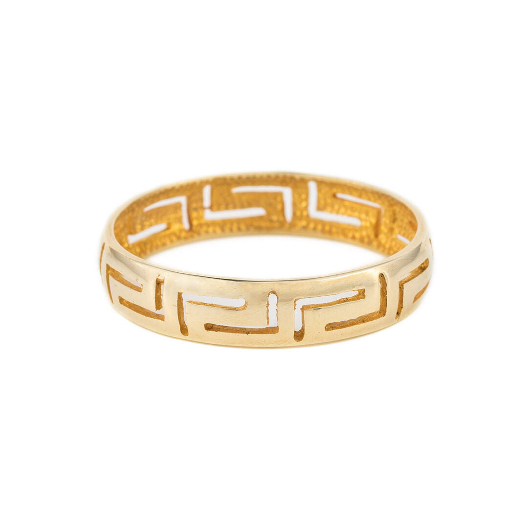 14K Yellow Gold Meandros Ring