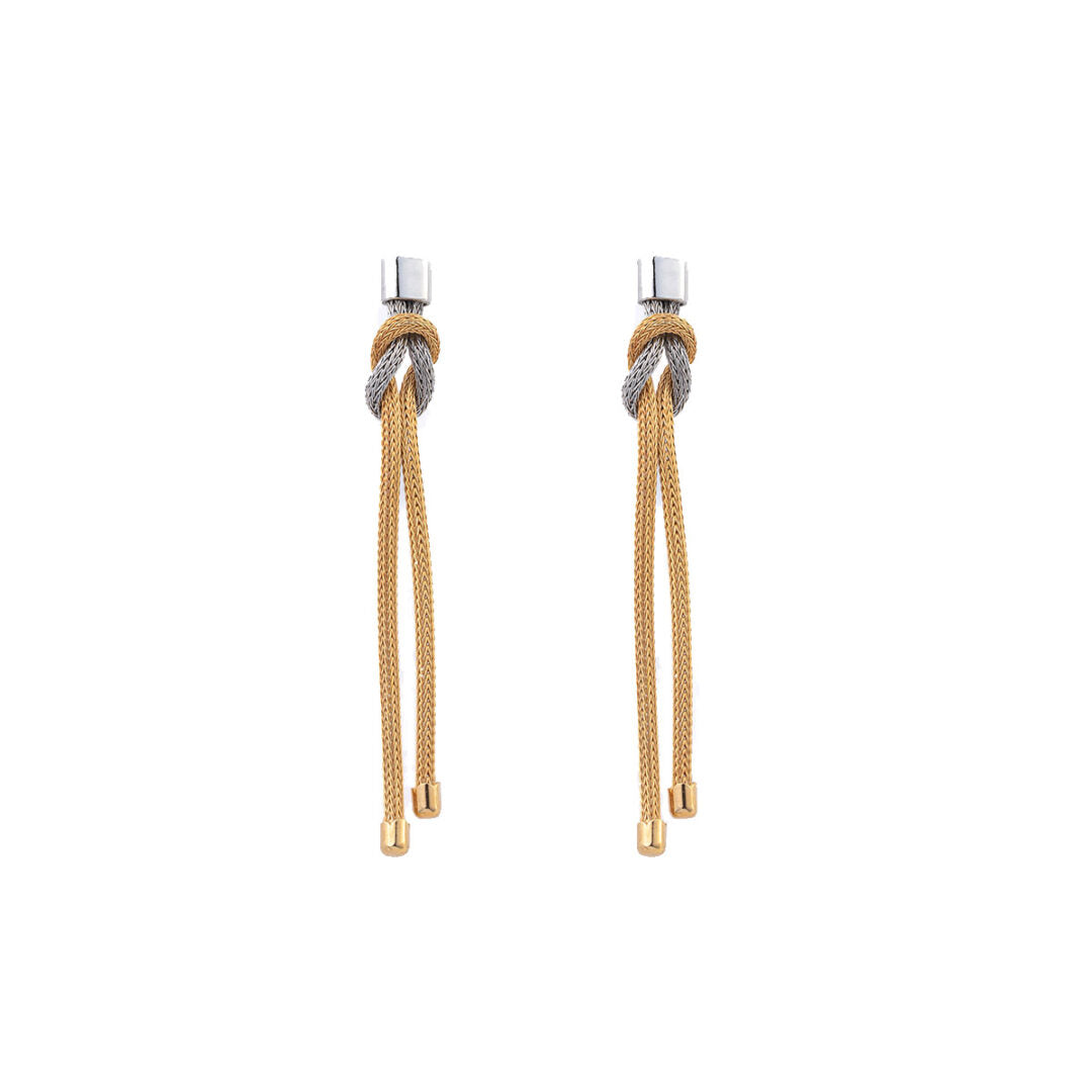 Knot Earrings Gold Plated and Sterling Silver