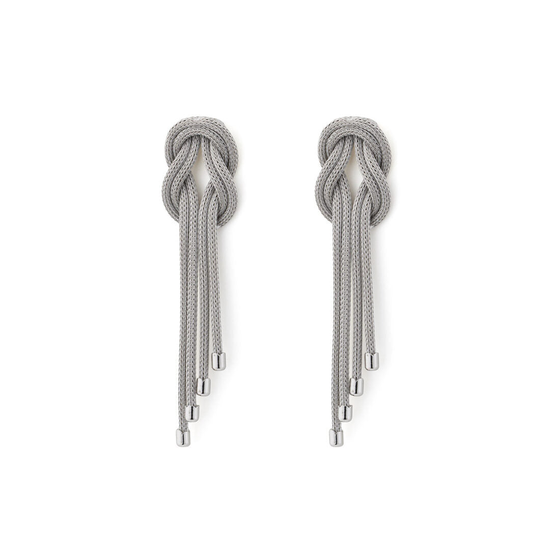 Hercules Knot Chain Earrings - 925 Sterling Silver Gold Plated