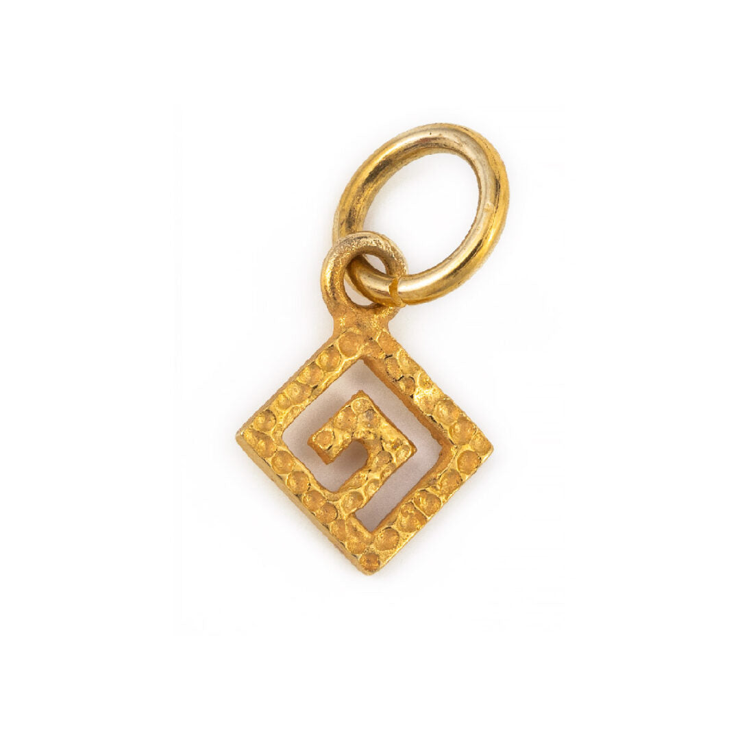 Gold Meandros Pendant