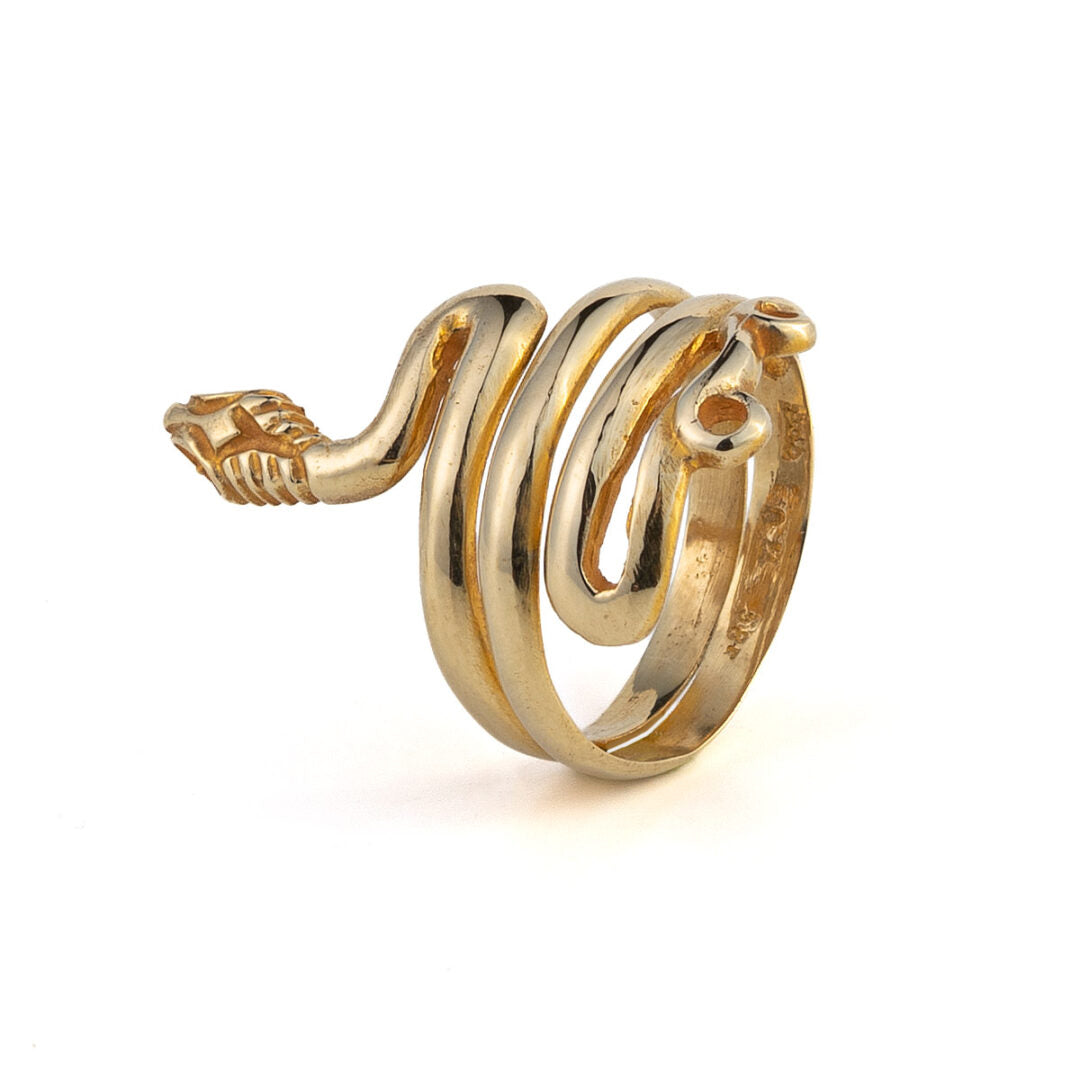 14k Solid Gold Snake Ring