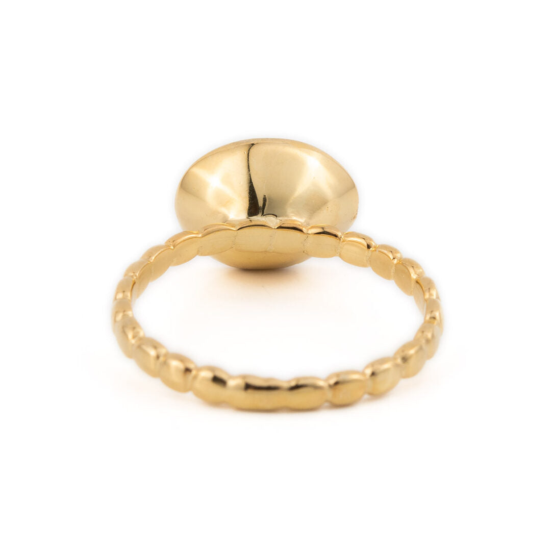 Sterling Silver Gold Plated Rubinite Ring