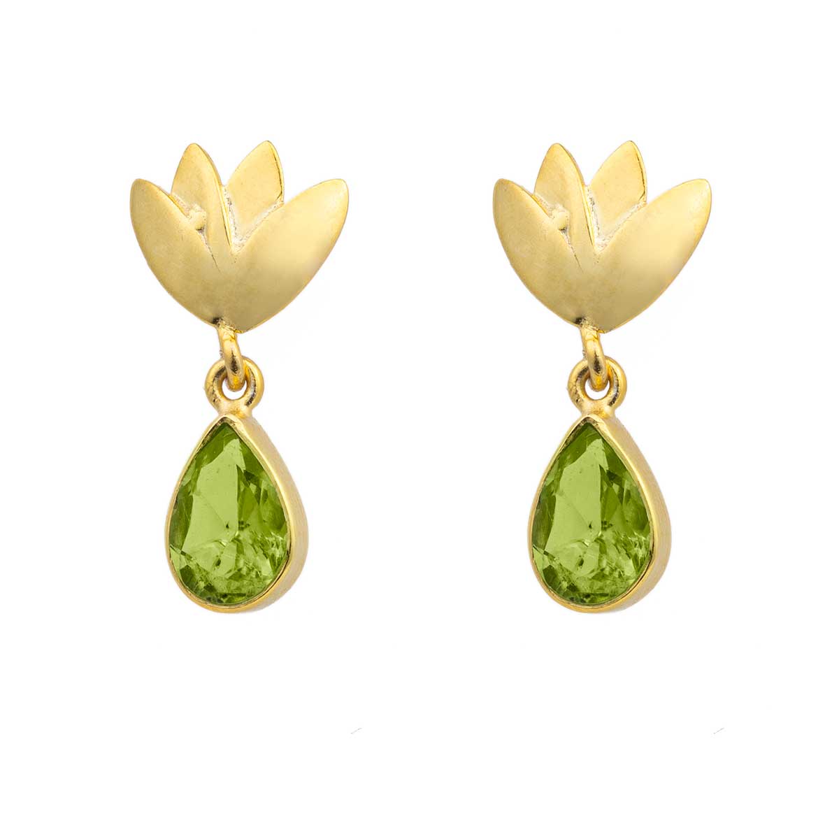 Peridot Tulip Earrings