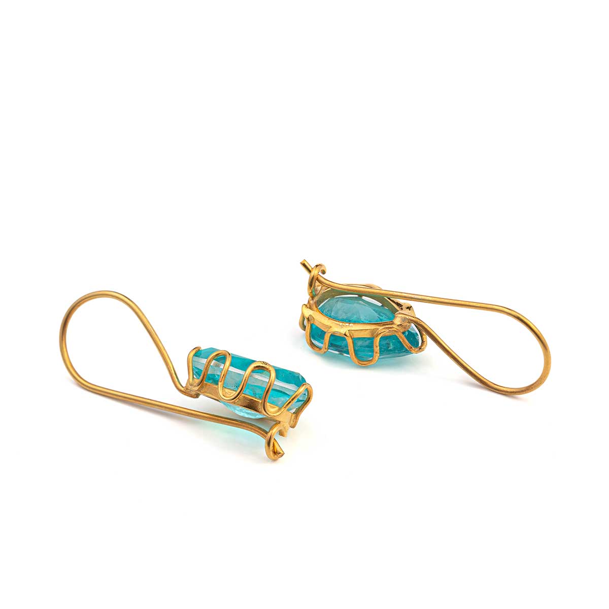 Blue Quartz Earrings - Silver 925