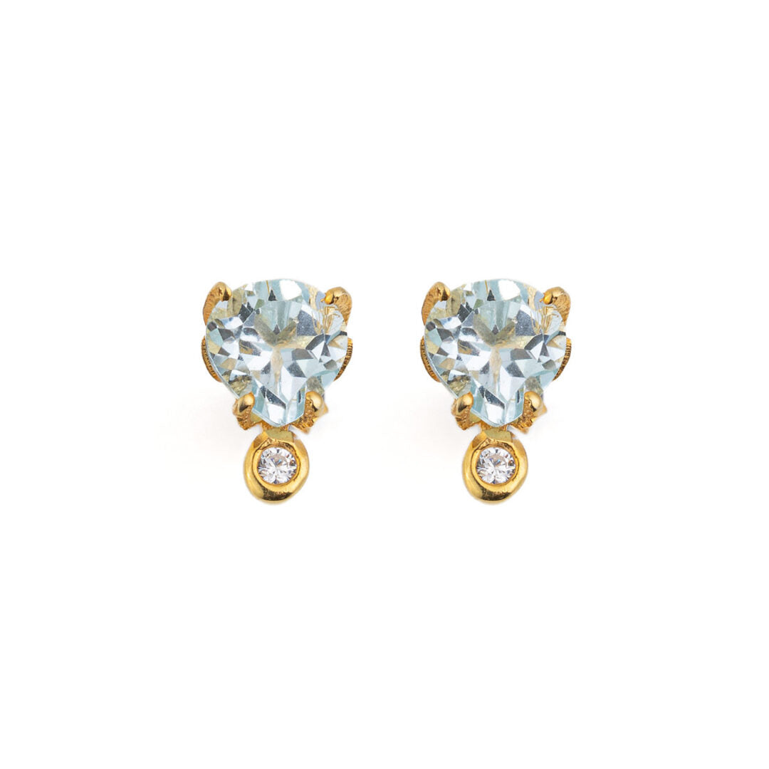 Blue Topaz Zircon Stud Earrings
