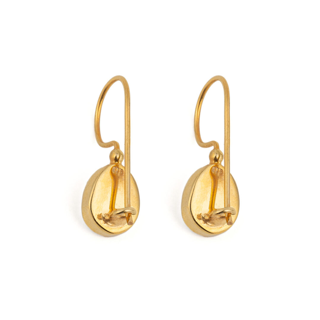 Pearl Earrings - 925 Sterling Silver and Gold Plated