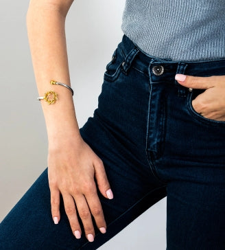 Gold Plated Olive Wreath Bracelet