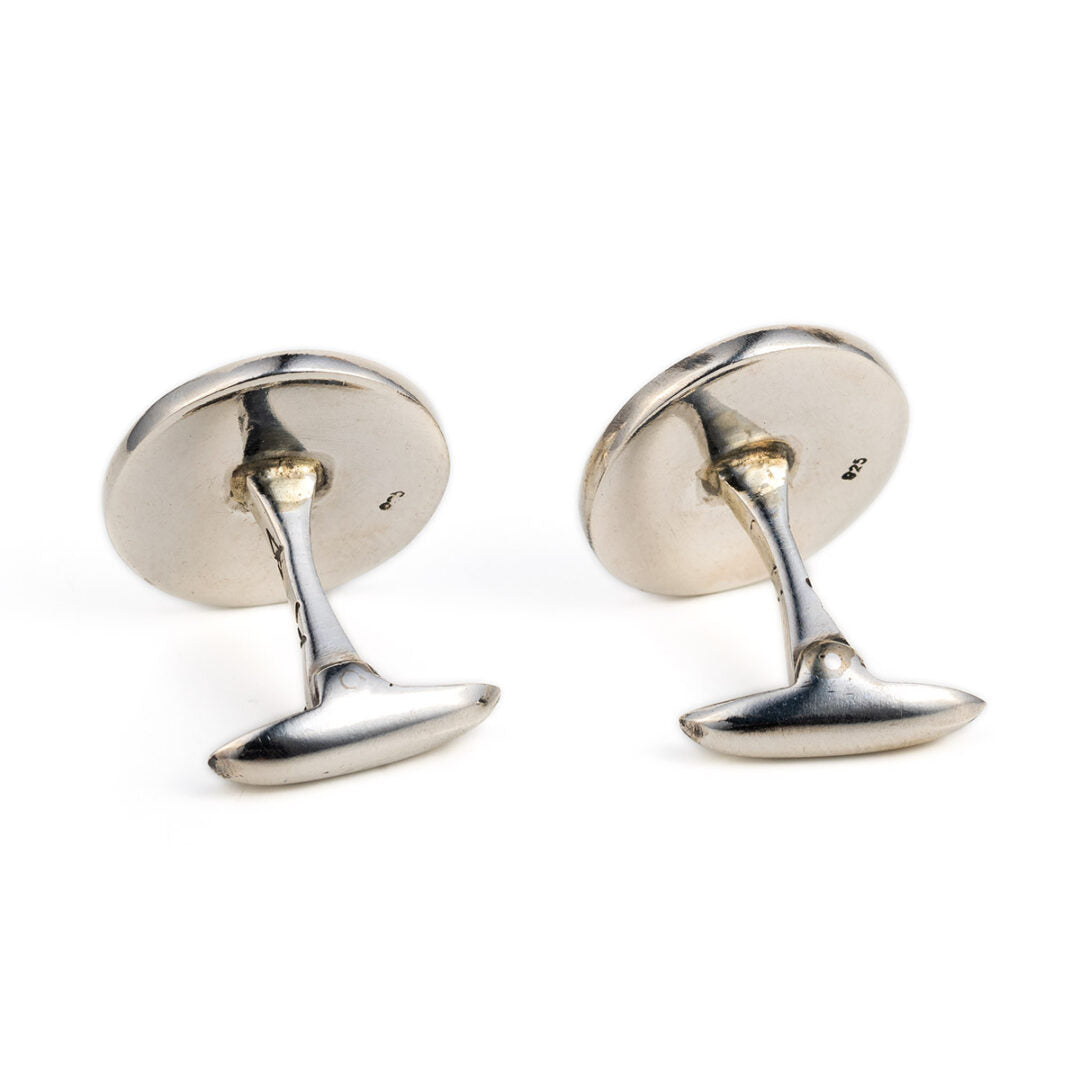 Leonidas Shield Cufflinks - 925 Sterling Silver
